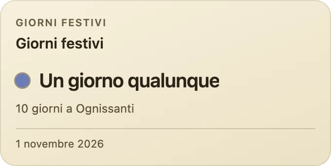 Giorni festivi
