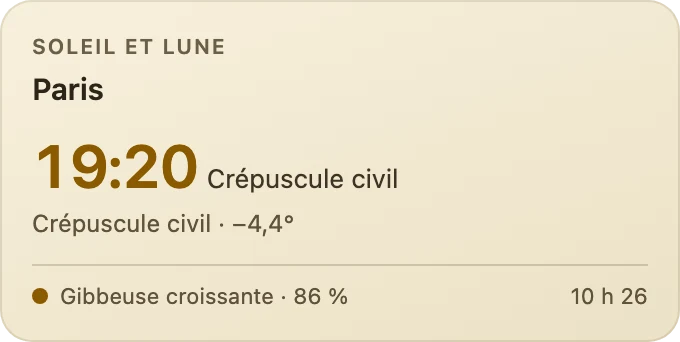 Soleil et lune