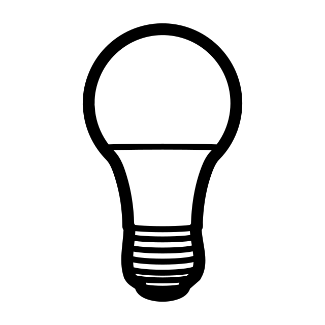 Ampoule A60 — Un corps de révolution, vu de profil, avec son culot fileté.