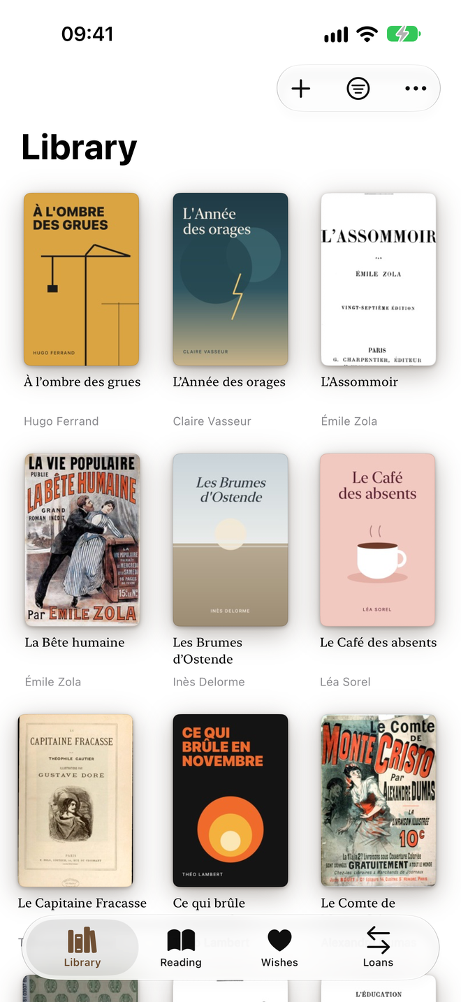 Library. Every book in its place, cover and all. — Legenda, iPhone