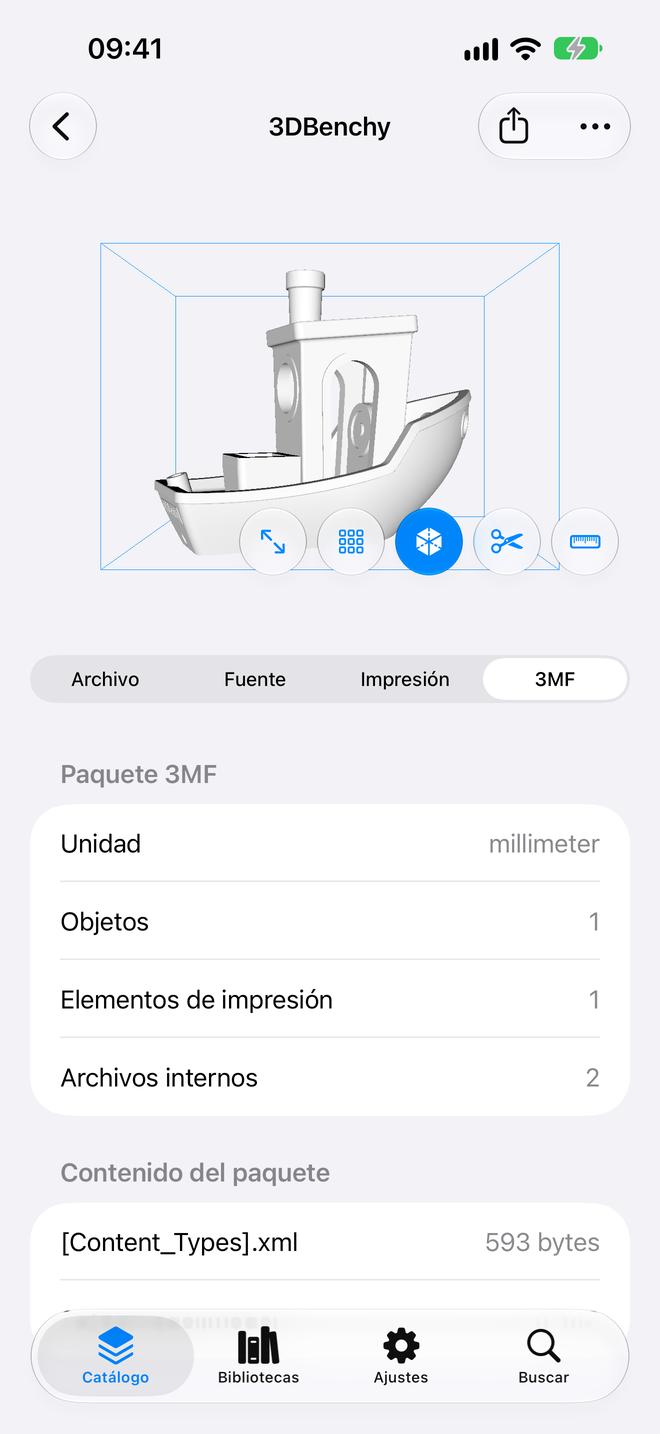 Paquete 3MF. Unidad, objetos y archivos internos del paquete. — Schama, iPhone