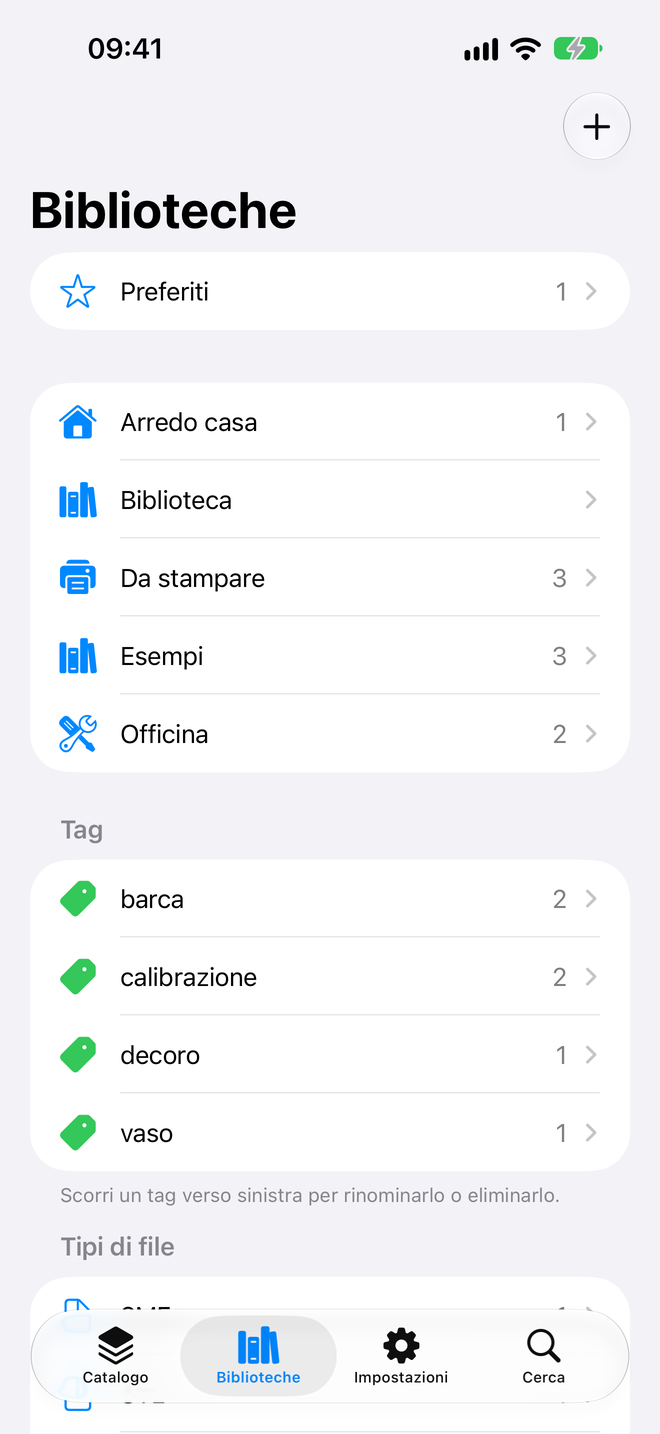 Biblioteche. Biblioteche, tag e preferiti a colpo d’occhio. — Schama, iPhone