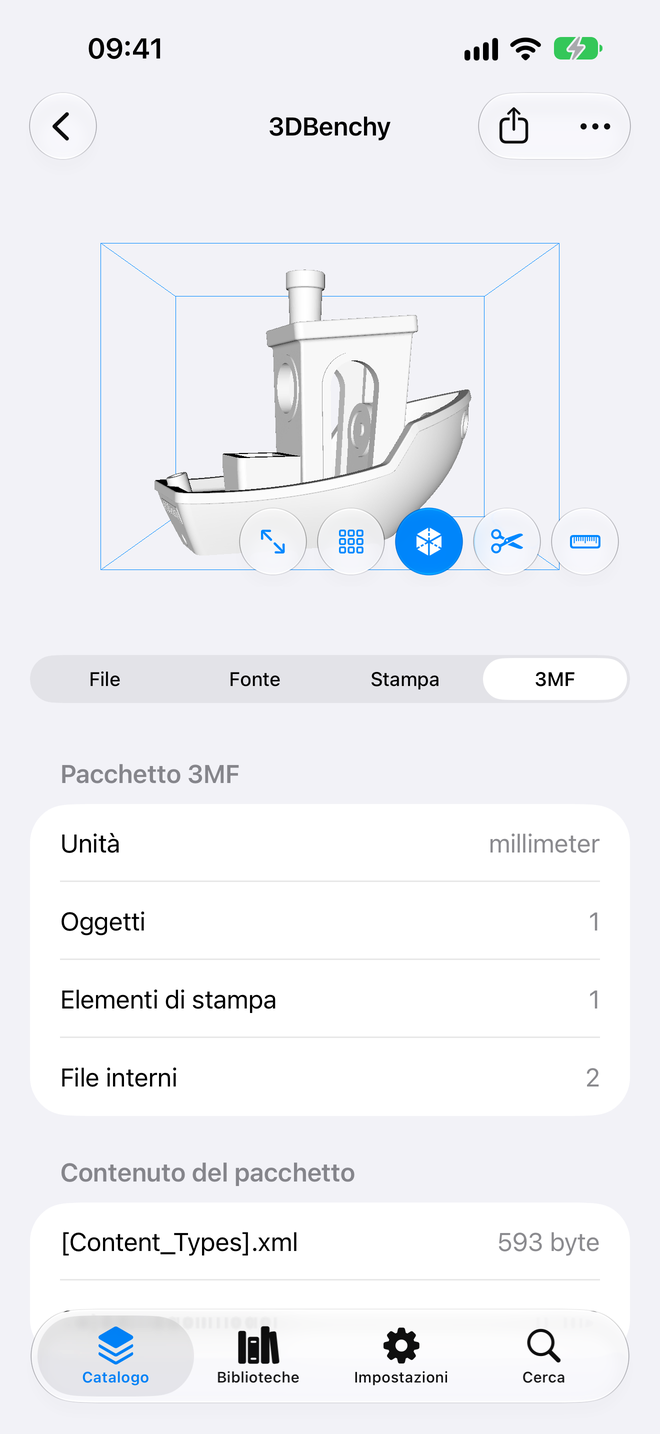 Pacchetto 3MF. Unità, oggetti e file interni del pacchetto. — Schama, iPhone