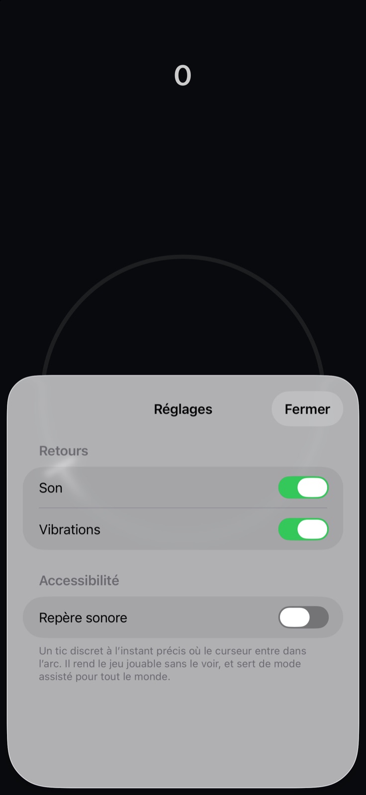 Réglages du son, des vibrations et de l’accessibilité