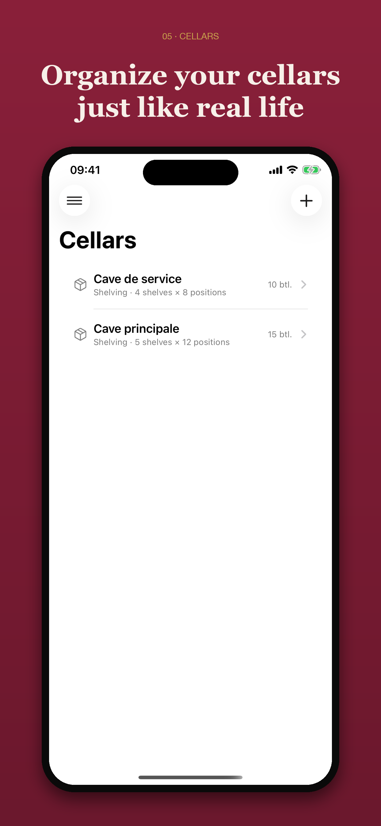 2D Cellar management